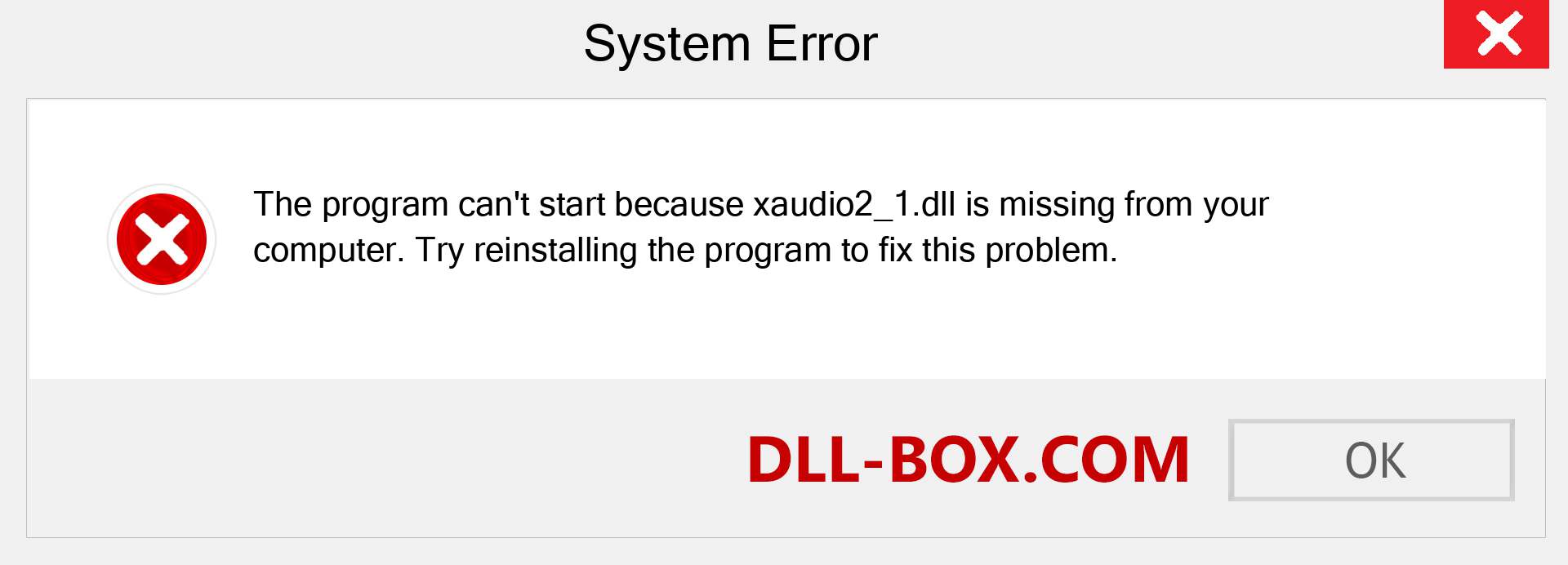  xaudio2_1.dll file is missing?. Download for Windows 7, 8, 10 - Fix  xaudio2_1 dll Missing Error on Windows, photos, images